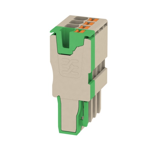 Plug terminal, PUSH IN, 2.5 mm², 24 A, 800 V, Number of connections 4, Number of poles 4, Width 20.4 mm
