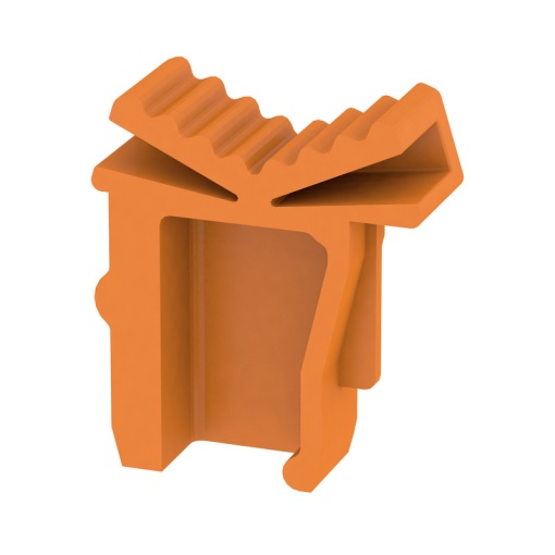 Terminal cover, orange, Wemid, Height 10.1 mm, Width 4.8 mm, Depth 14.27 mm, V-0