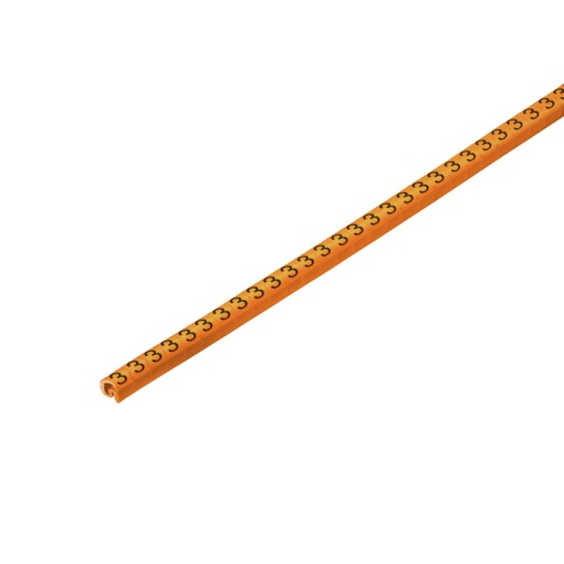 Cable coding system, orange, Conductor O.D.1.3 - 3 mm, Numbers, PVC, soft, without Cadmium, -30...80 C