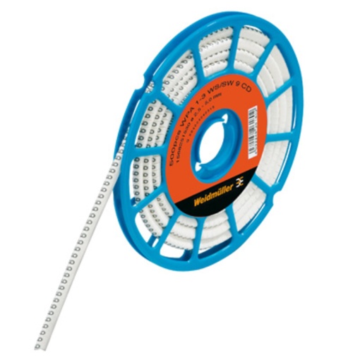 Cable coding system, white, Conductor O.D.2.5 - 5 mm, PVC, soft, without Cadmium, -30...80 C