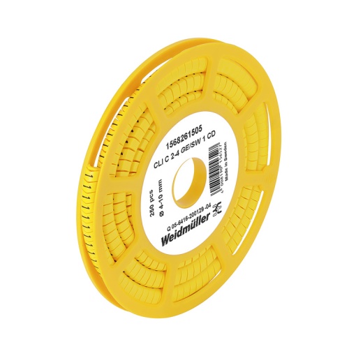 Cable coding system, yellow, Conductor O.D.4 - 10 mm, Upper-case letters, PVC, soft, without Cadmium, -30...80 C