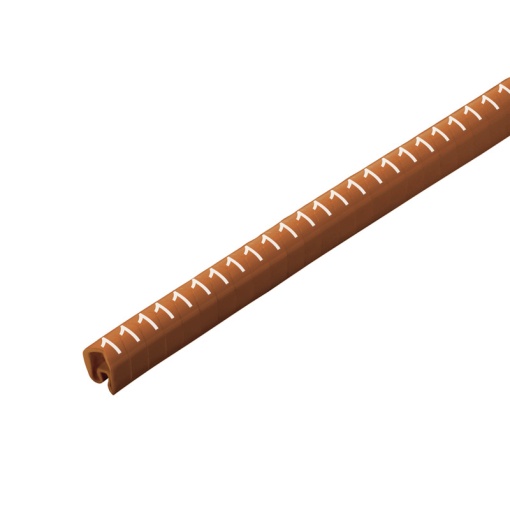 Cable coding system, brown, Conductor O.D.4 - 10 mm, Numbers, PVC, soft, without Cadmium, -30...80 C