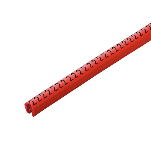 Cable coding system, red, Conductor O.D.4 - 10 mm, Numbers, PVC, soft, without Cadmium, -30...80 C