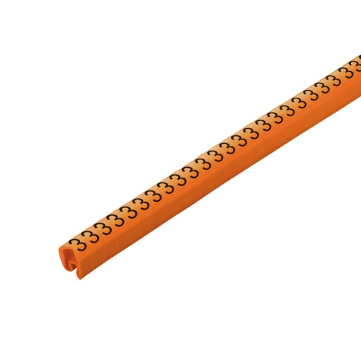 Cable coding system, orange, Conductor O.D.4 - 10 mm, Numbers, PVC, soft, without Cadmium, -30...80 C