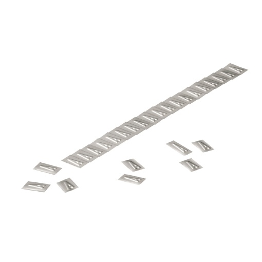 Cable coding system, silver, Upper-case letters, Stainless steel 1.4404, 500 C