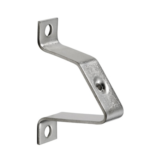 Mounting foot for mounting rail, silver, Steel, M 5, Width 18 mm