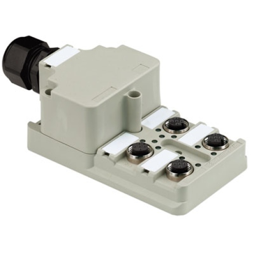 Sensor-actuator passive distributor without cable, Hood distributor, M12, 30 V, A-coded, LED No, LED initiator No, Wiring type 11