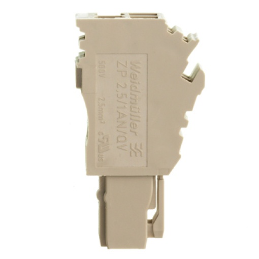 Plug terminal, Plug-in connection, 2.5 mm², 24 A, 500 V, Number of connections 2, Number of poles 2, Width 10.2 mm
