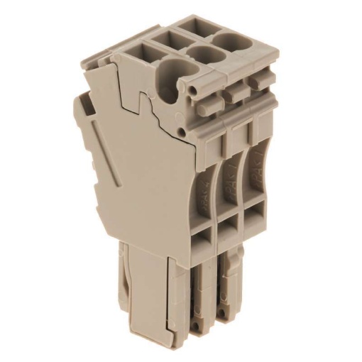 Plug terminal, Plug-in connection, 2.5 mm², 24 A, 500 V, Number of connections 3, Number of poles 3, Width 15.3 mm