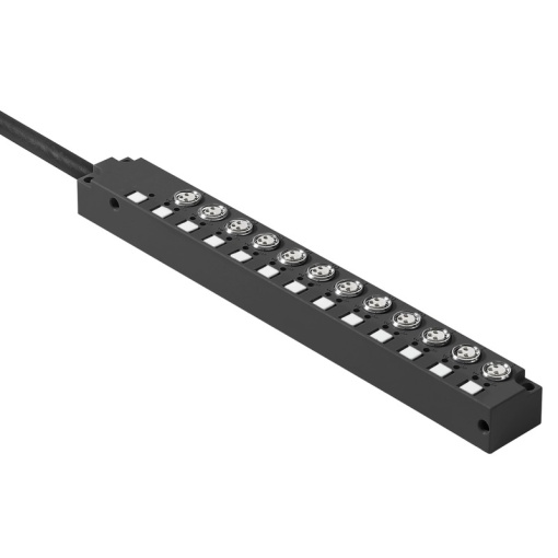 Sensor-actuator passive distributor with cable, Fixed cable version, M8, 30 V, LED Yes, LED initiator Yes, Wiring type PNP