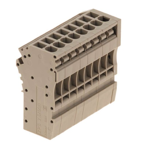 Plug terminal, Plug-in connection, 2.5 mm², 24 A, 500 V, Number of connections 8, Number of poles 8, Width 43.3 mm