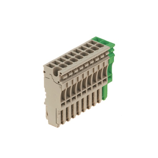 Plug terminal, Plug-in connection, 2.5 mm², 24 A, 500 V, Number of connections 10, Number of poles 10, Width 51 mm