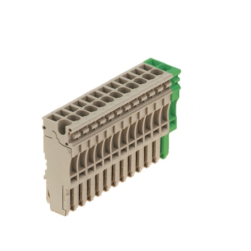 Plug terminal, Plug-in connection, 2.5 mm², 24 A, 500 V, Number of connections 13, Number of poles 13, Width 66.3 mm