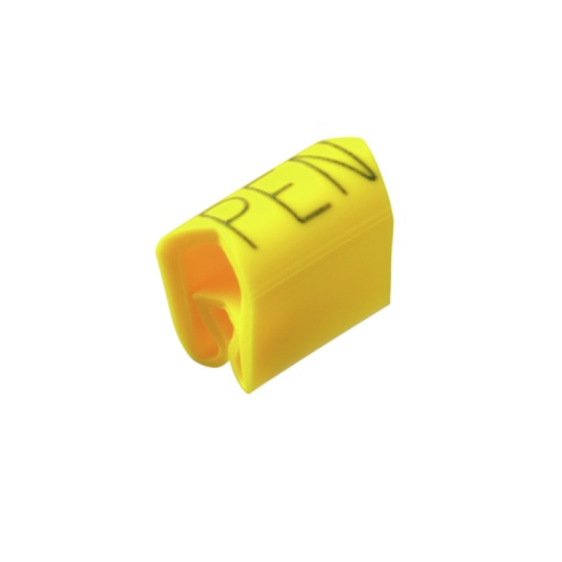 Cable coding system, yellow, Conductor O.D.4 - 10 mm, Upper-case letters, PVC, soft, without Cadmium, -30...80 C