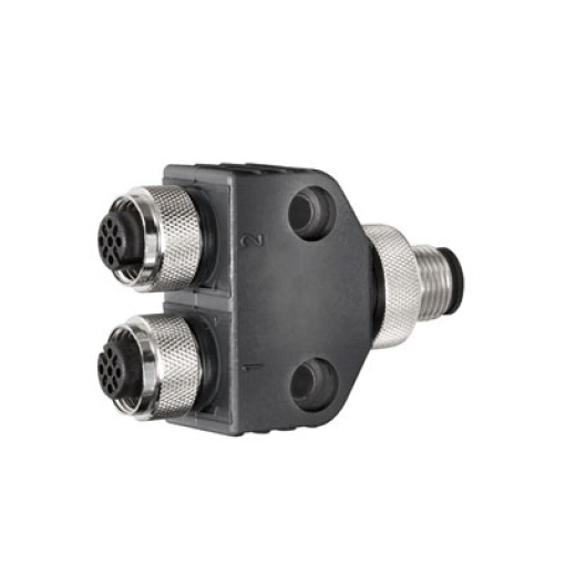 Sensor-actuator adaptor, Number of poles 5, Coding A-coded, M12  M12, 60 V