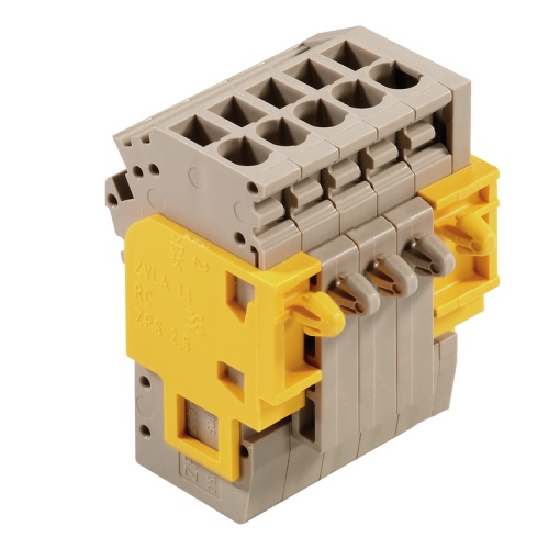Plug terminal, Plug-in connection, 2.5 mm², 24 A, 500 V, Number of connections 5, Number of poles 5, Width 25.5 mm