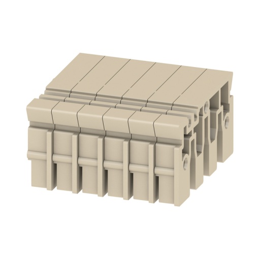 Fastening element Terminal, dark beige, Height 31.5 mm, Width 20.8 mm, Wemid, 120 C