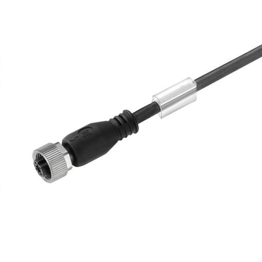 Sensor-actuator Cable, M12, Number of poles 4, 6 m, Female socket, straight, LED No, Shielded No