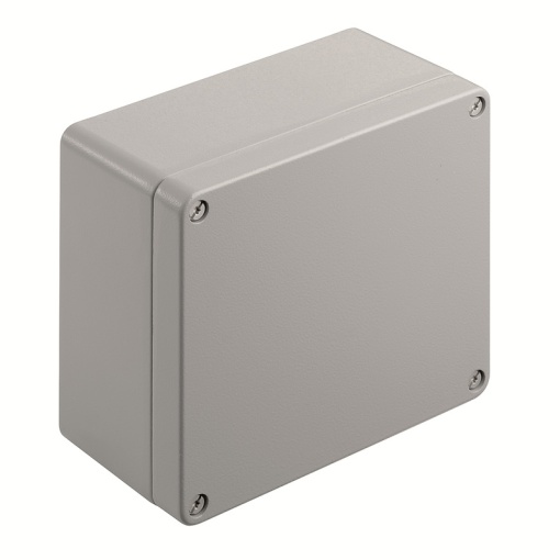 Metal housing, Width 160 mm, Height 160 mm, Depth 91 mm, Powder-coated, textured, Flange plate No, Aluminium AlSi12