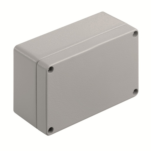 Metal housing, Width 125 mm, Height 80 mm, Depth 57 mm, Powder-coated, textured, Flange plate No, Aluminium AlSi12