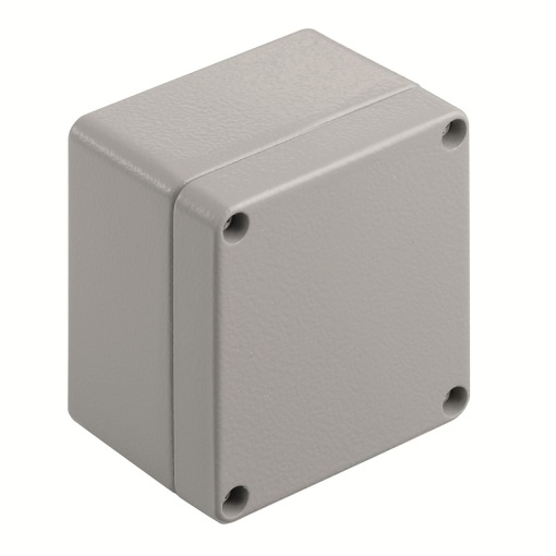 Metal housing, Width 75 mm, Height 80 mm, Depth 57 mm, Powder-coated, textured, Flange plate No, Aluminium AlSi12