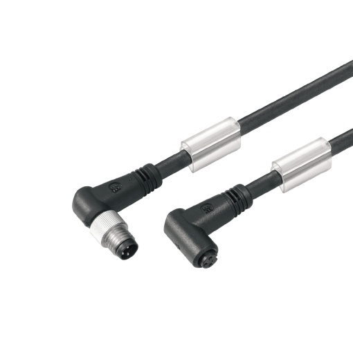 Sensor-actuator Cable, M8  M8, Number of poles 3, 1.5 m, pin, 90 - socket 90, LED No, Shielded No