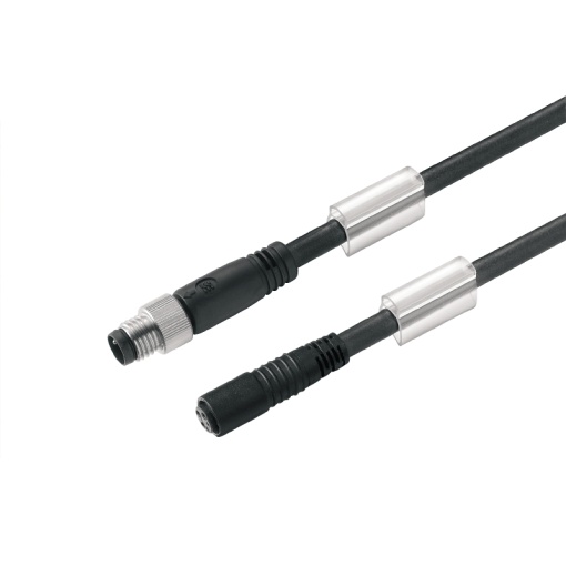 Sensor-actuator Cable, M8  M8, Number of poles 4, 1.5 m, pin, straight - socket, straight, LED No, Shielded No