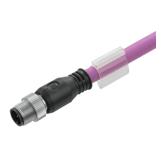 Copper data cable Assembled, One end without connector, Number of poles 5, Cable length 0.1 m, pin, straight