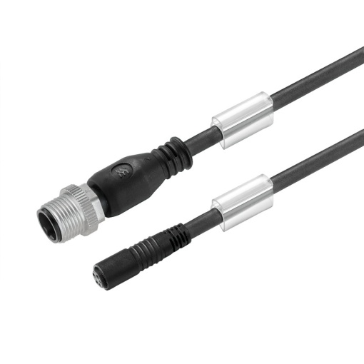 Sensor-actuator Cable, M12  M8, Number of poles 3, 3 m, pin, straight - socket, straight, LED No, Shielded No