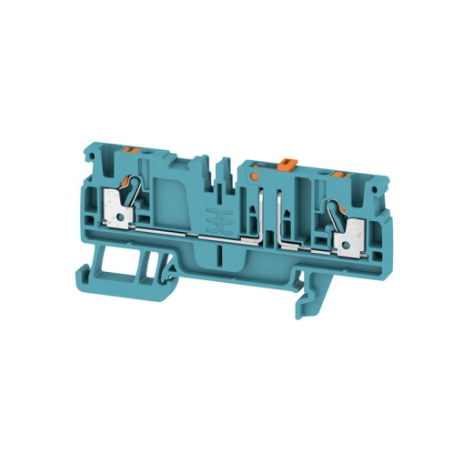 Test-disconnect terminal, PUSH IN, blue, 2.5 mm², 20 A, 500 V, Number of connections 2, Number of levels 1