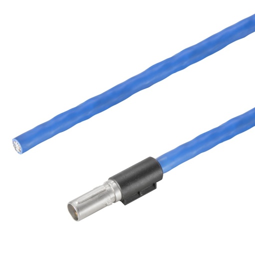 Data insert with cable industrial connectors, Cable length 0.5 m, Cat. 5e, 100 MBits