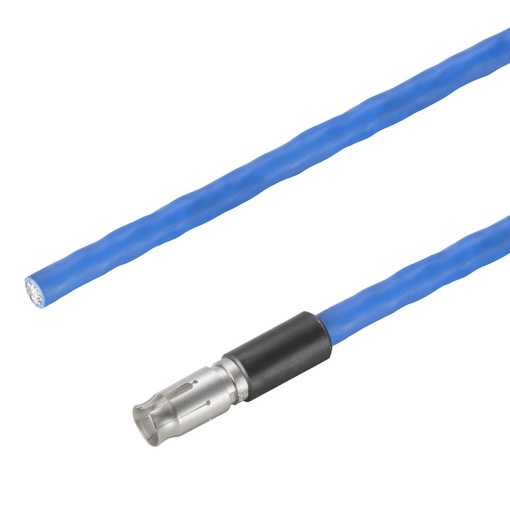 Data insert with cable industrial connectors, Cable length 0.5 m, Cat. 5e, 100 MBits