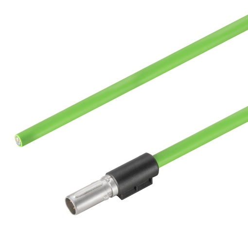 Data insert with cable industrial connectors, Cable length 0.5 m, Cat. 5e, 100 MBits