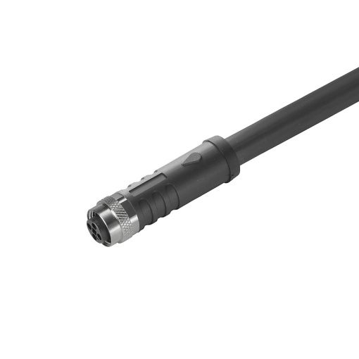Sensor-actuator Cable, M12, Number of poles 4, 5 m, Female socket, straight, LED , Shielded No
