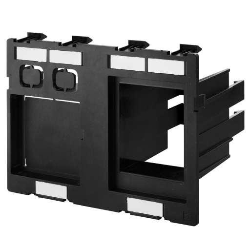 Insert plate for component housing, Built-in, Insert plate, shielded, 1x Power, 2x Data, 1 x preparation of RCBO
