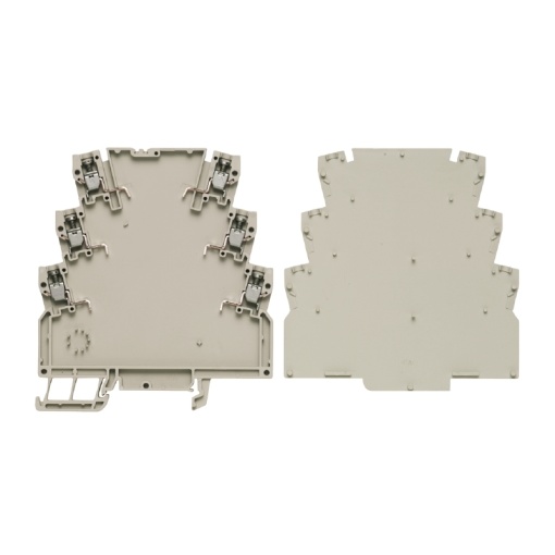 DIN rail housing Small housing, Width 6.1 , IP20, PA 666, Pebble grey