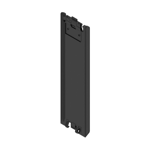 Flip cover Modular housing, Width 22.5 , Plastic, black, Transparent