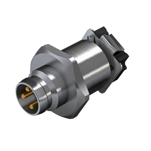 Circular plug connector, installation PCB connection system, M8, Number of poles 3, Front mounting, M10