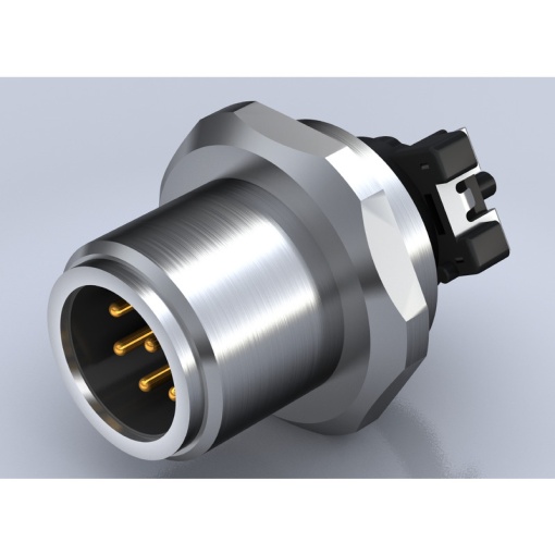 Circular plug connector, installation PCB connection system, M12, Number of poles 8, M 14