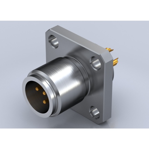 Round plug ,Built-in without cable, M12, Number of poles 5