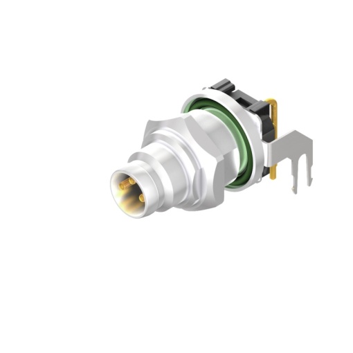 Circular plug connector, installation PCB connection system, M8, Number of poles 3, Rear panel mounting, M8