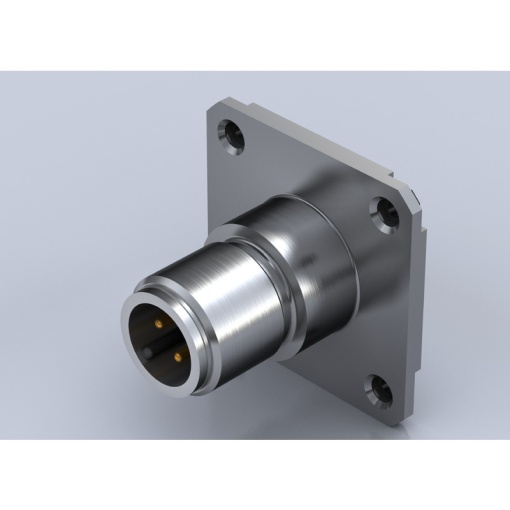 Round plug ,Built-in without cable, M12, Number of poles 4