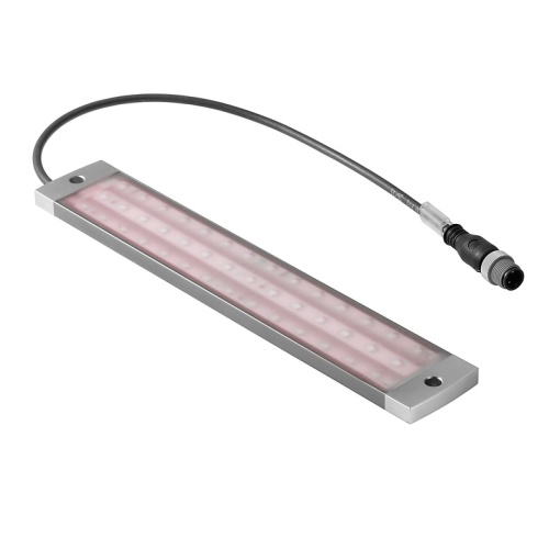 LED module, Red, 24 V, 0.38 A, 5,7 W, 208 lm, IP67, Pre-assembled cable, Connection thread M12
