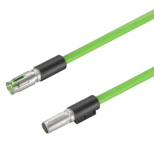 Data insert with cable industrial connectors, Cable length 0.5 m, Cat. 5e, 100 MBits