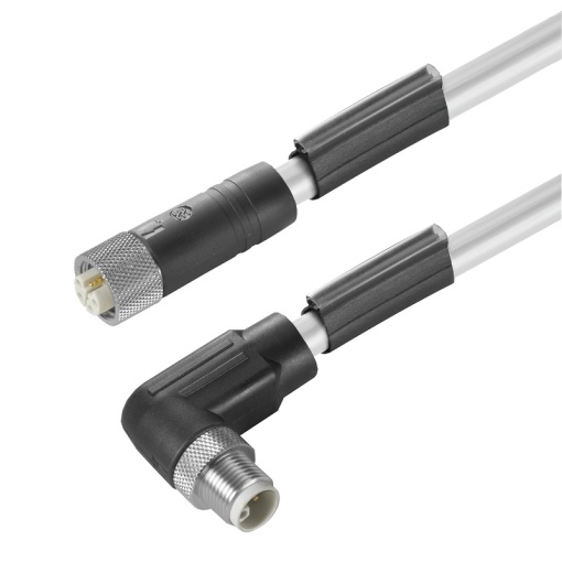 Sensor-actuator Cable, M12  M12, Number of poles 5, 1.5 m, pin, angled - bush straight, LED No, Shielded No