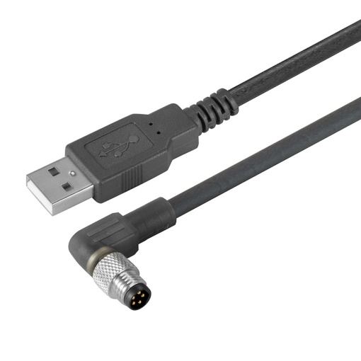 Sensor-actuator Cable, M8, Number of poles 5, 10 m, pin, 90&deg;, LED No, Shielded No