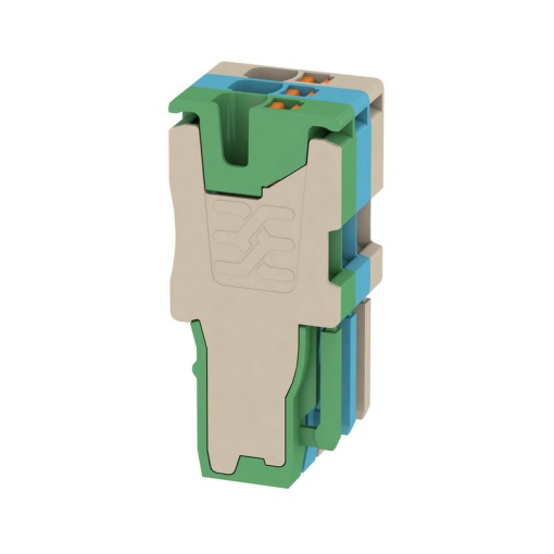 Plug terminal, PUSH IN, 1.5 mm², 17.5 A, 500 V, Number of connections 3, Number of poles 3, Width 10.5 mm