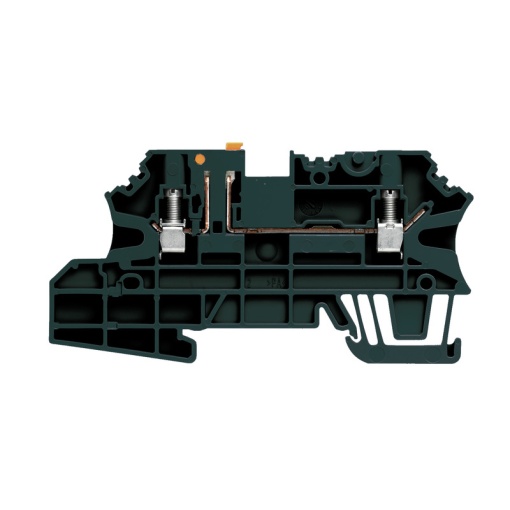 Test-disconnect terminal, Screw connection, black, 2.5 mm², 20 A, 500 V, Number of connections 2, Number of levels 1