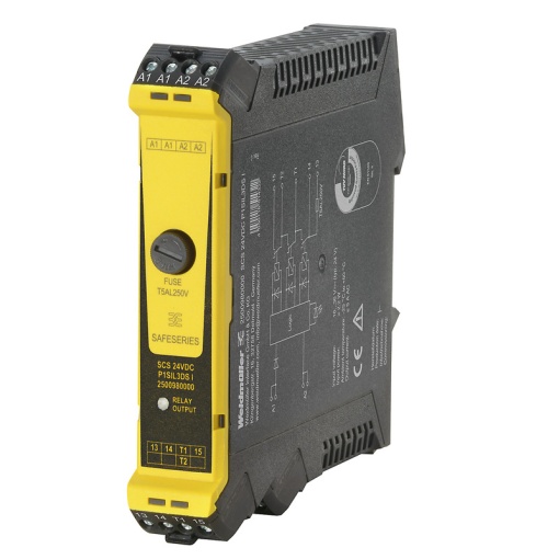 Safety relay, Max. switching current, internal fuse  5 A, SIL 3, EN 615082010