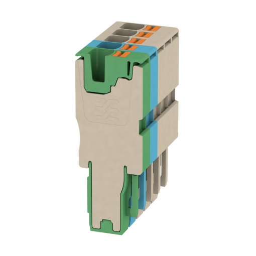 Plug terminal, PUSH IN, 4 mm², 32 A, 800 V, Number of connections 5, Number of poles 5, Width 30.5 mm